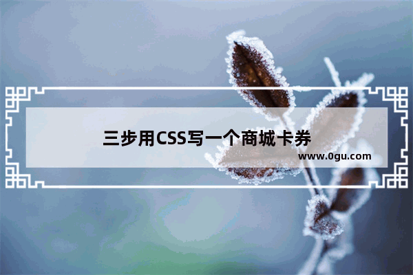 三步用CSS写一个商城卡券