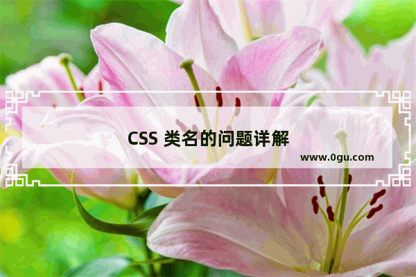 CSS 类名的问题详解