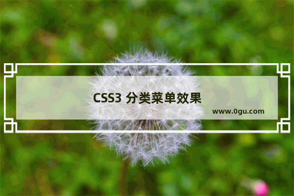 CSS3 分类菜单效果