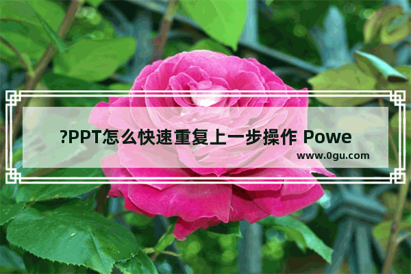 ?PPT怎么快速重复上一步操作 PowerPoint演示文稿中快速重复上一步设置的方法教程