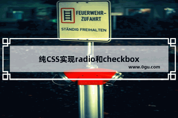 纯CSS实现radio和checkbox实现效果示例