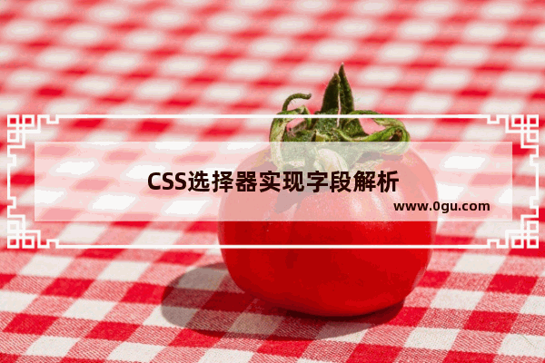 CSS选择器实现字段解析