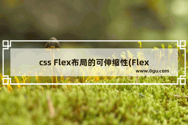 css Flex布局的可伸缩性(Flexibility)