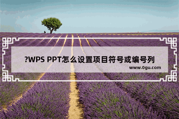 ?WPS PPT怎么设置项目符号或编号列表的缩进 WPS演示文稿设置项目符号或编号缩进的方法教程