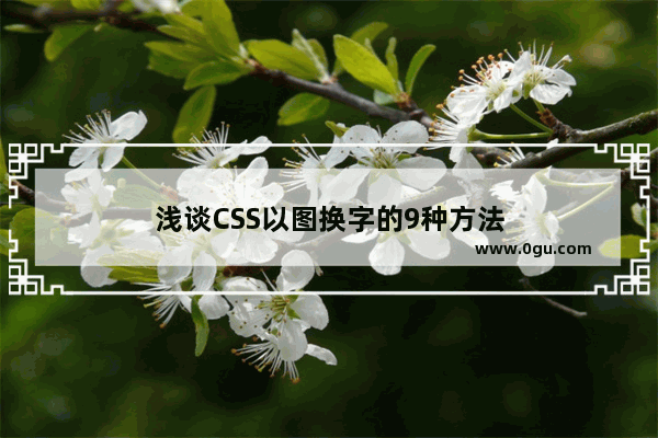 浅谈CSS以图换字的9种方法