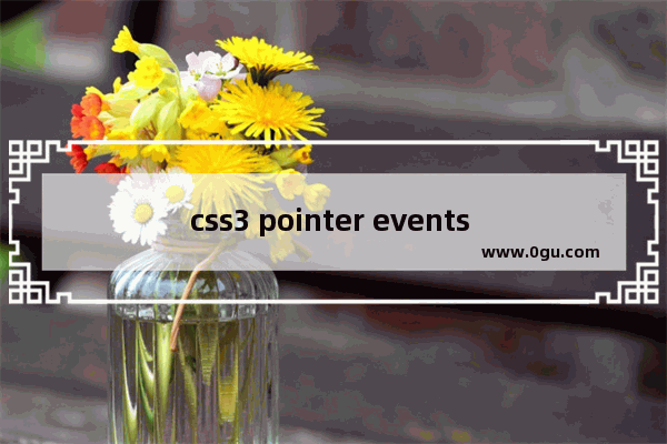 css3 pointer events 介绍详解