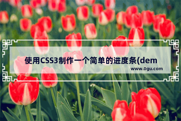 使用CSS3制作一个简单的进度条(demo)