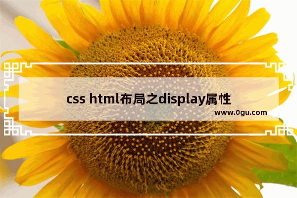 css html布局之display属性 动力节点Java学院整理