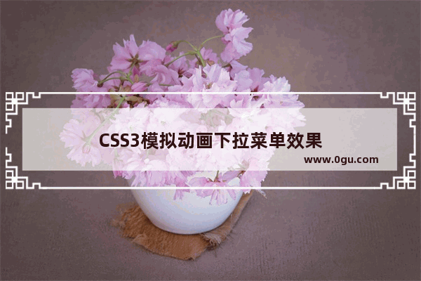 CSS3模拟动画下拉菜单效果