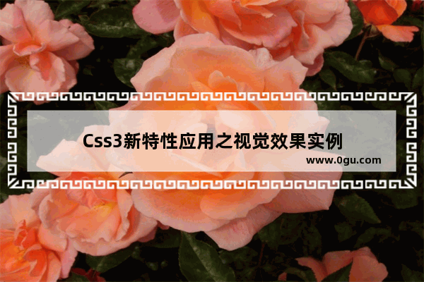 Css3新特性应用之视觉效果实例