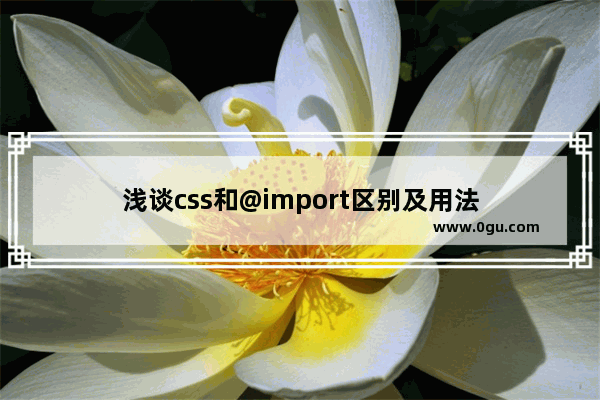 浅谈css和@import区别及用法