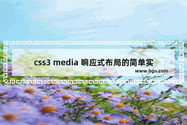 css3 media 响应式布局的简单实例