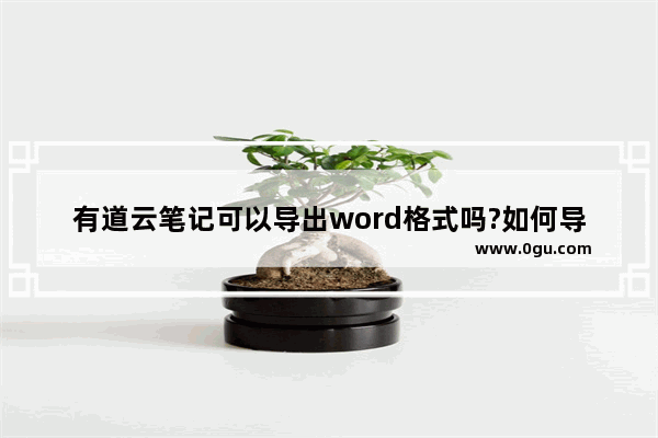 有道云笔记可以导出word格式吗?如何导出?