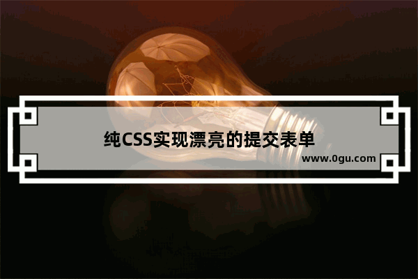 纯CSS实现漂亮的提交表单