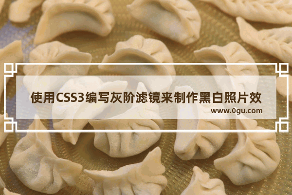 使用CSS3编写灰阶滤镜来制作黑白照片效果的方法