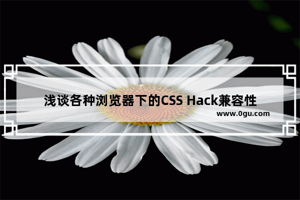 浅谈各种浏览器下的CSS Hack兼容性写法