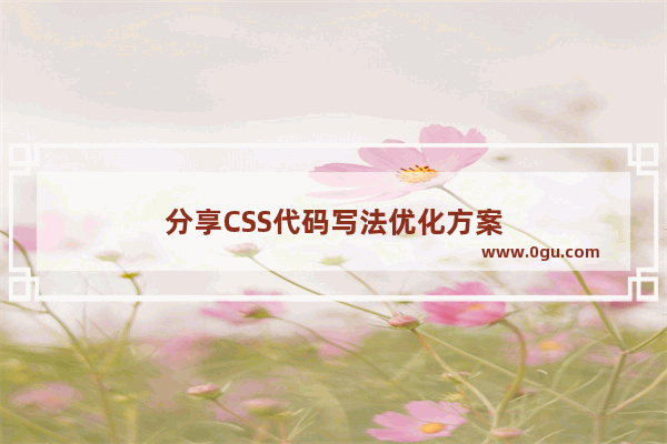 分享CSS代码写法优化方案