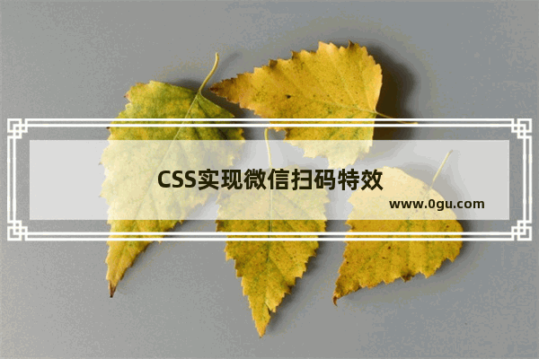 CSS实现微信扫码特效