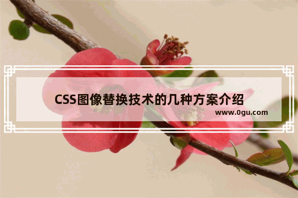 CSS图像替换技术的几种方案介绍