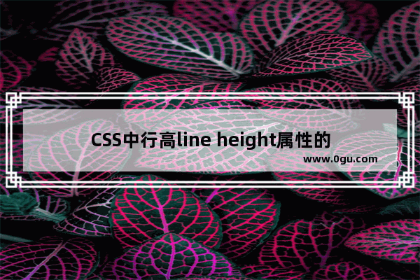 CSS中行高line height属性的一些使用技巧