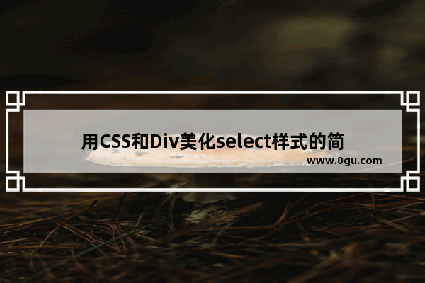 用CSS和Div美化select样式的简单方法