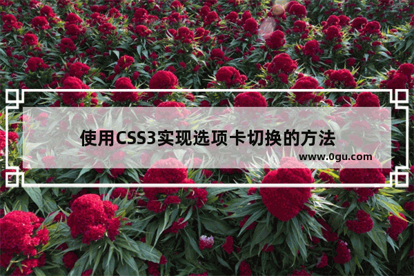 使用CSS3实现选项卡切换的方法