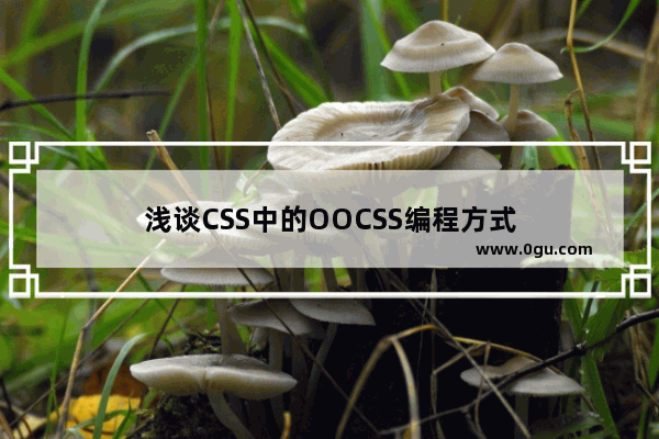 浅谈CSS中的OOCSS编程方式