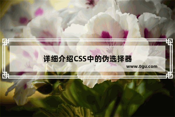 详细介绍CSS中的伪选择器