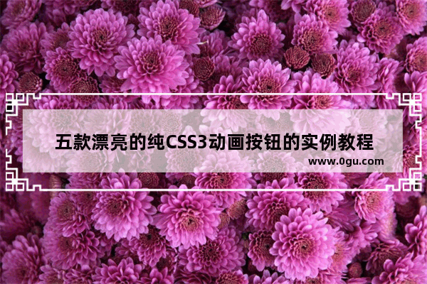 五款漂亮的纯CSS3动画按钮的实例教程