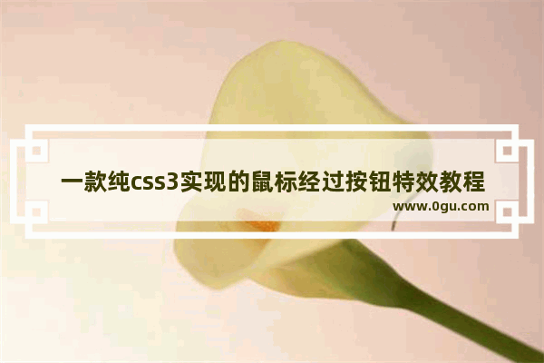 一款纯css3实现的鼠标经过按钮特效教程