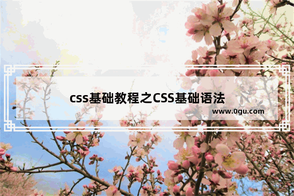 css基础教程之CSS基础语法