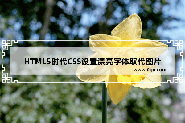 HTML5时代CSS设置漂亮字体取代图片