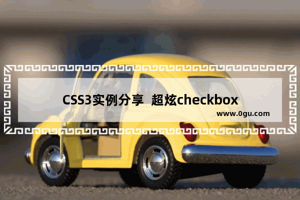 CSS3实例分享  超炫checkbox复选框和radio单选框