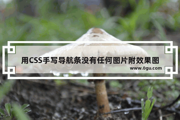 用CSS手写导航条没有任何图片附效果图