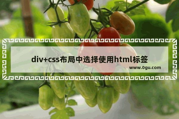 div+css布局中选择使用html标签的方法