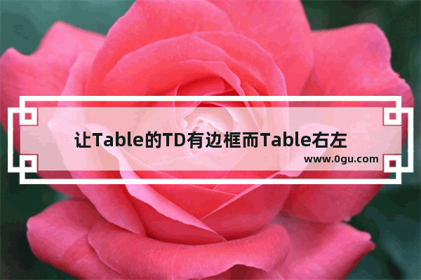 让Table的TD有边框而Table右左没有边框的CSS样式