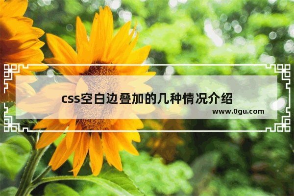 css空白边叠加的几种情况介绍