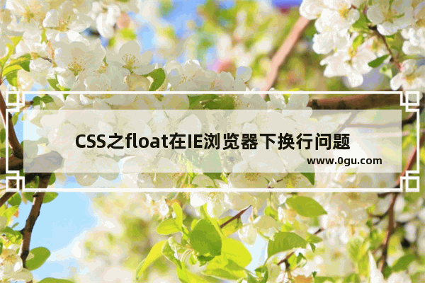 CSS之float在IE浏览器下换行问题解决方法