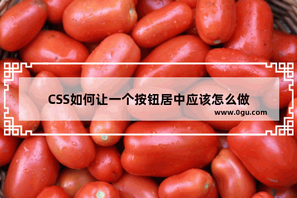 CSS如何让一个按钮居中应该怎么做