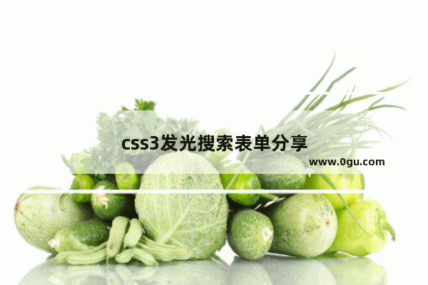 css3发光搜索表单分享