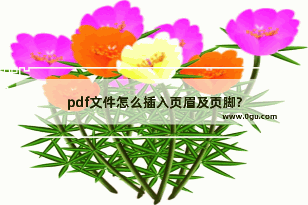 pdf文件怎么插入页眉及页脚?