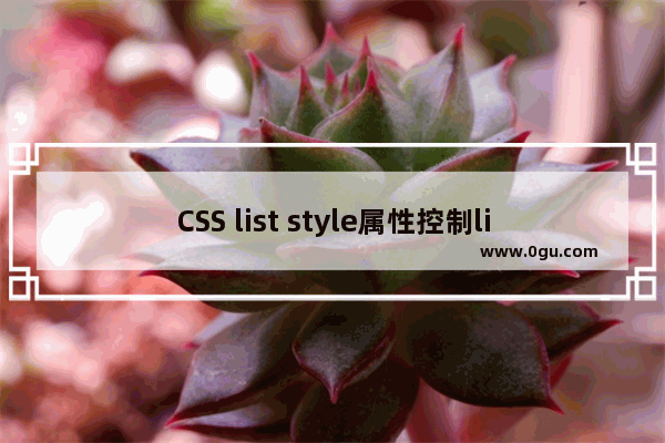 CSS list style属性控制li标签样式示例代码