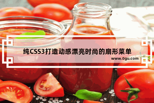 纯CSS3打造动感漂亮时尚的扇形菜单