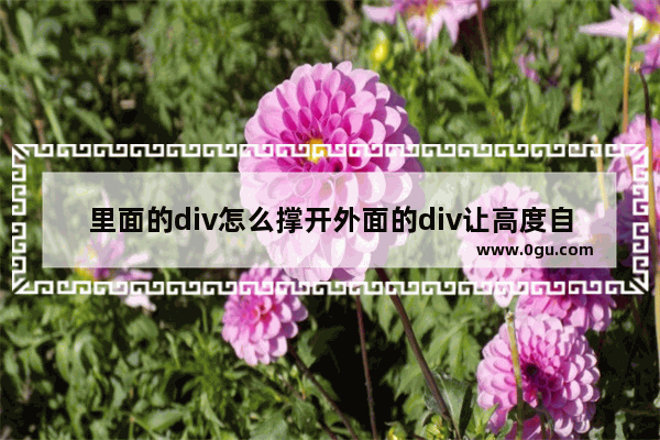 里面的div怎么撑开外面的div让高度自适应