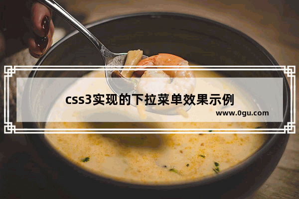 css3实现的下拉菜单效果示例