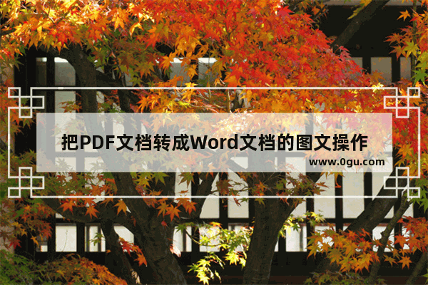 把PDF文档转成Word文档的图文操作