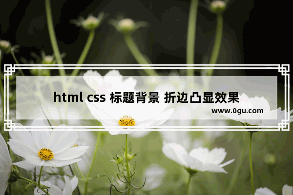 html css 标题背景 折边凸显效果