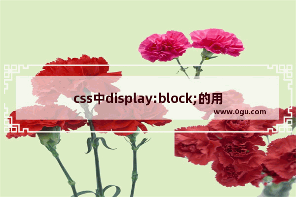 css中display:block;的用法及适用标签详解