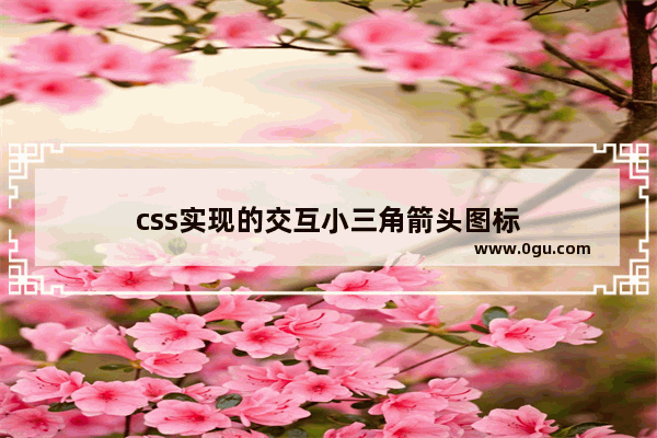 css实现的交互小三角箭头图标