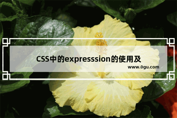 CSS中的expresssion的使用及注意事项